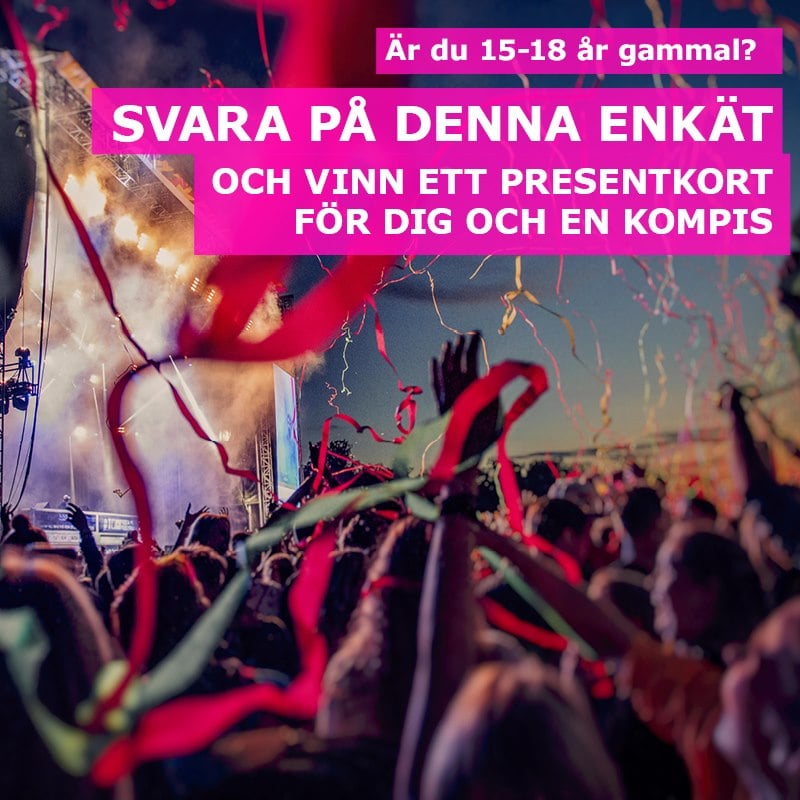 Featured image for “Hur ofta går du 15-18-åriga ungdom på konserter?”